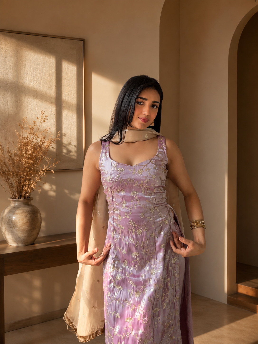 Hoor Set- With Dupatta